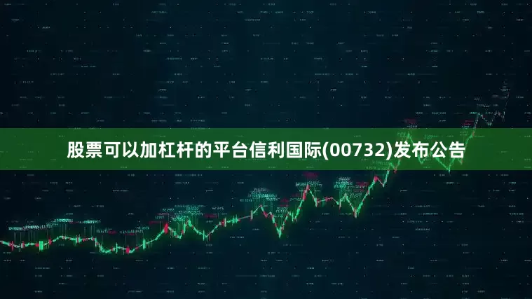 股票可以加杠杆的平台信利国际(00732)发布公告